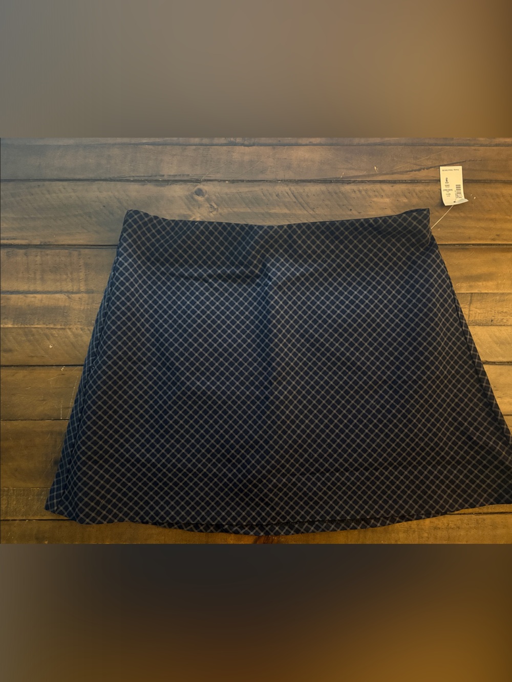 Aeropostale Navy Blue Diamond-Pattern A-Line Skort